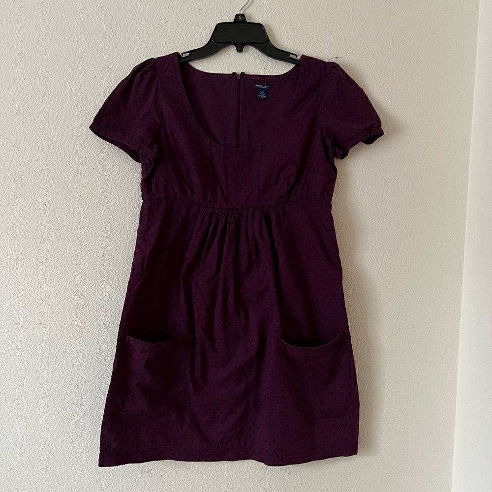 NWT American Eagle Outfitters Women Purple Casual Dress 10